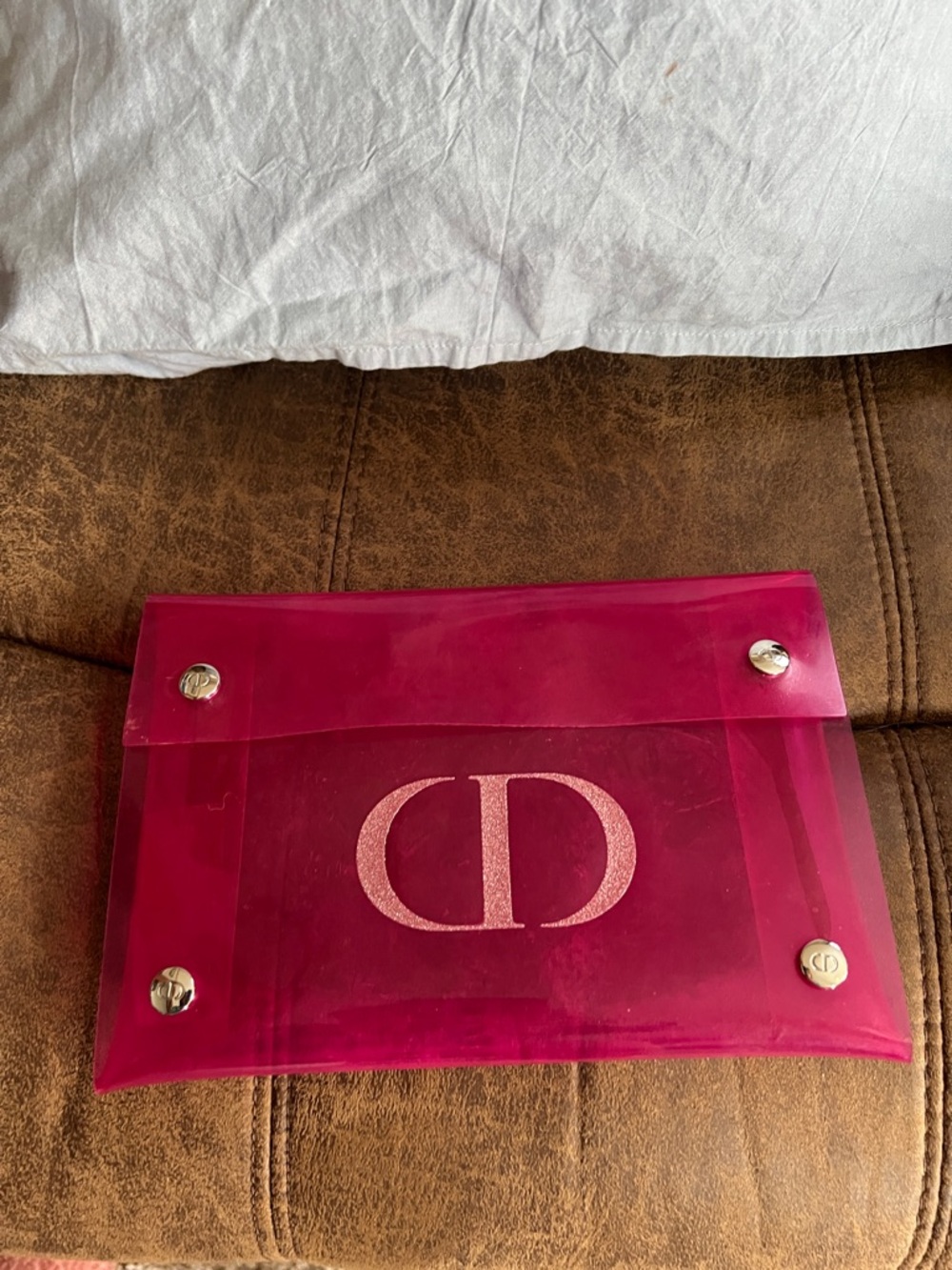 Dior Hot Pink makeup bag